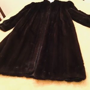 Full length mink overcoat.